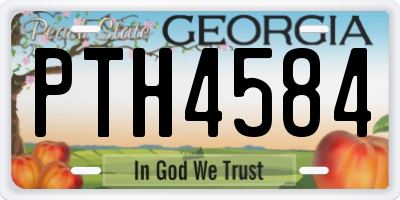 GA license plate PTH4584