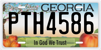 GA license plate PTH4586