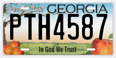 GA license plate PTH4587