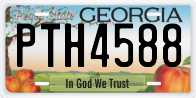 GA license plate PTH4588