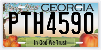 GA license plate PTH4590