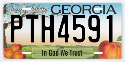 GA license plate PTH4591
