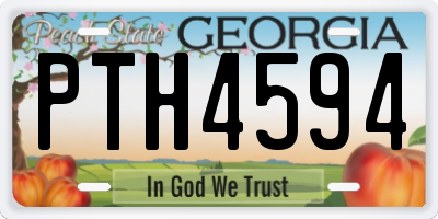 GA license plate PTH4594