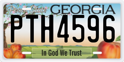 GA license plate PTH4596