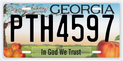 GA license plate PTH4597