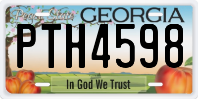GA license plate PTH4598