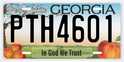 GA license plate PTH4601