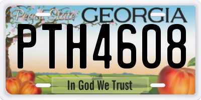 GA license plate PTH4608