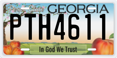GA license plate PTH4611