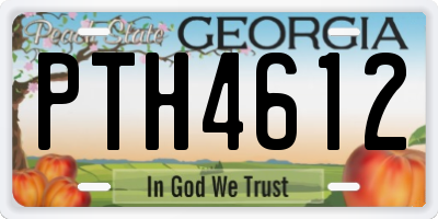GA license plate PTH4612