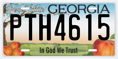 GA license plate PTH4615