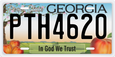GA license plate PTH4620