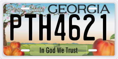 GA license plate PTH4621