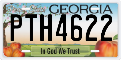 GA license plate PTH4622