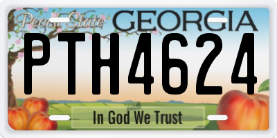 GA license plate PTH4624