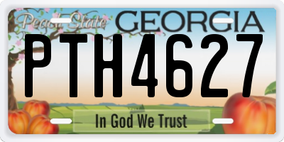 GA license plate PTH4627