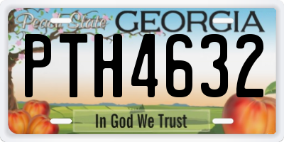GA license plate PTH4632