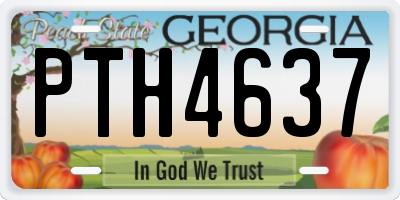 GA license plate PTH4637