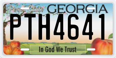 GA license plate PTH4641