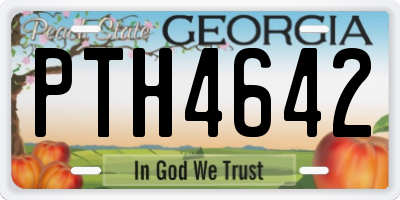 GA license plate PTH4642