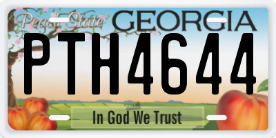 GA license plate PTH4644