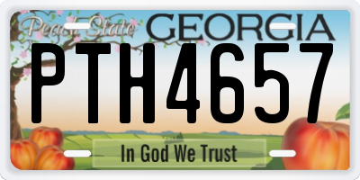 GA license plate PTH4657