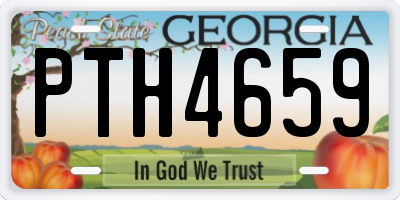 GA license plate PTH4659