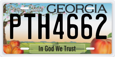 GA license plate PTH4662
