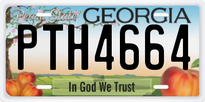GA license plate PTH4664