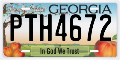 GA license plate PTH4672