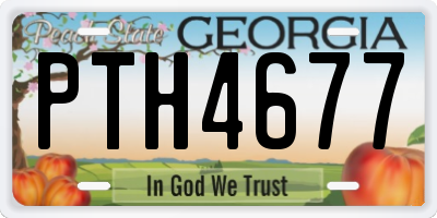 GA license plate PTH4677