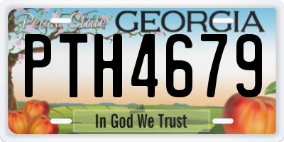 GA license plate PTH4679
