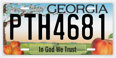 GA license plate PTH4681