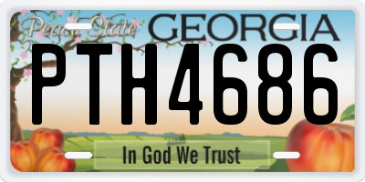 GA license plate PTH4686
