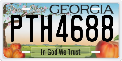 GA license plate PTH4688