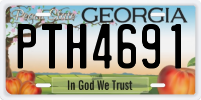 GA license plate PTH4691