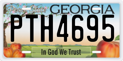 GA license plate PTH4695