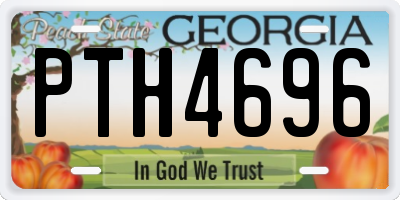 GA license plate PTH4696