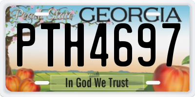 GA license plate PTH4697
