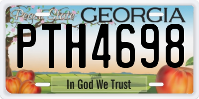 GA license plate PTH4698