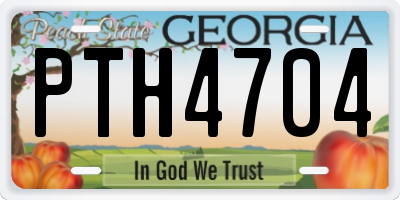 GA license plate PTH4704