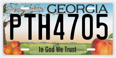 GA license plate PTH4705