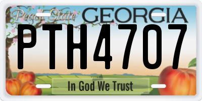 GA license plate PTH4707
