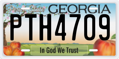 GA license plate PTH4709