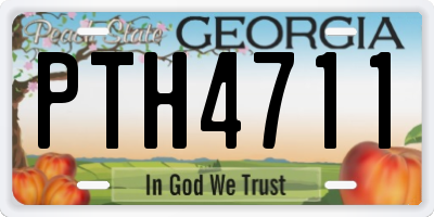 GA license plate PTH4711