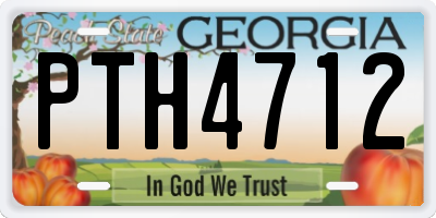 GA license plate PTH4712