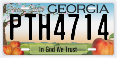 GA license plate PTH4714