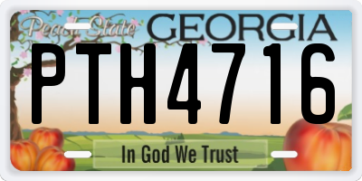 GA license plate PTH4716