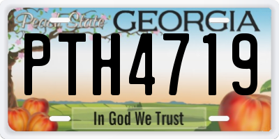 GA license plate PTH4719