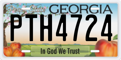 GA license plate PTH4724